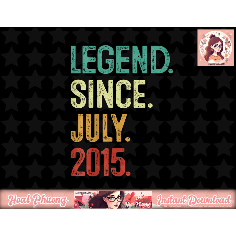 Kids 8 Years Old Legend Since July 2015 8th Birthday png, sublimation copy.jpg
