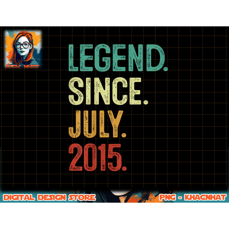 Kids 8 Years Old Legend Since July 2015 8th Birthday png, sublimation copy.jpg