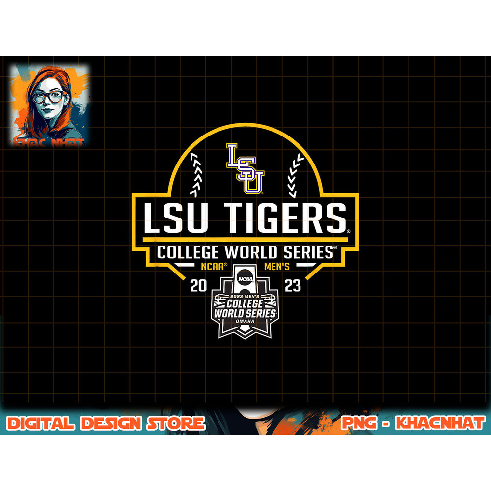 LSU Tigers College World Series 2023 Baseball Purple png, sublimation copy.jpg