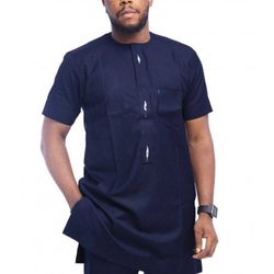 Ankara suit with matching pants, fashion wear for men- black