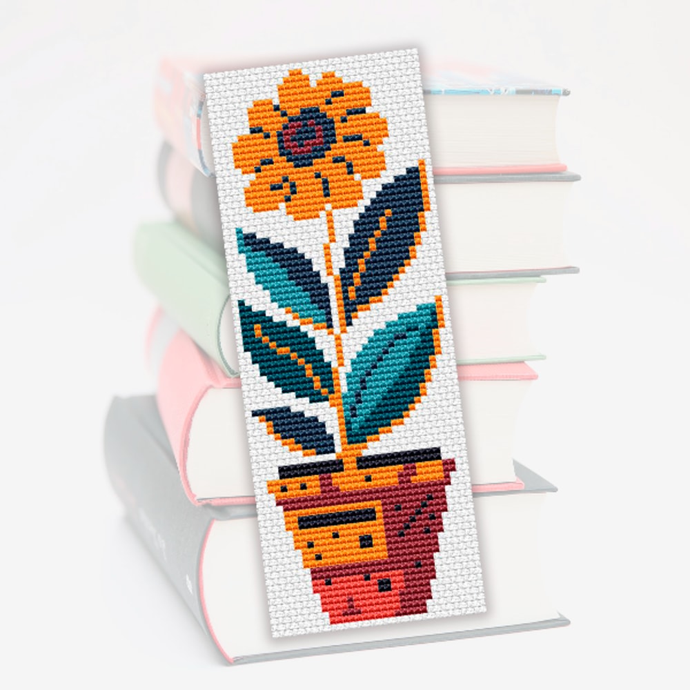 bookmark embroidery design Flower