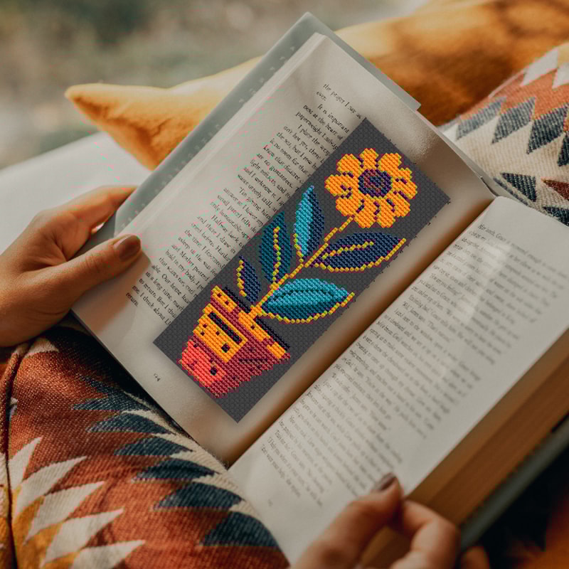 cross stitch bookmark pattern floral
