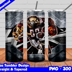 falcons tumbler wrap design png, 20oz skinny tumbler sublimation template, falcons tumbler straight and tapered design,