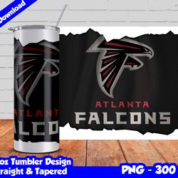 falcons tumbler wrap  design png, 20oz skinny tumbler sublimation template, falcons tumbler straight and tapered design,