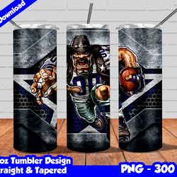 cowboys tumbler wrap design png, 20oz skinny tumbler sublimation template, cowboys tumbler straight and tapered design,