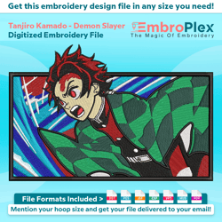 tanjiro kamado from demon slayer embroidery design file