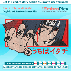 itachi uchiha from naruto embroidery designs files
