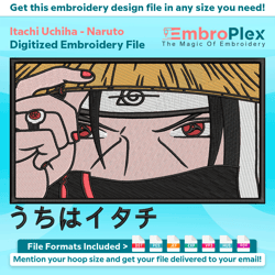 itachi uchiha from naruto embroidery designs file