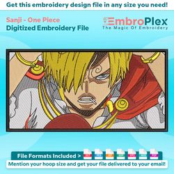 sanji from one piece embroidery designs file
