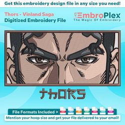 thors embroidery design file (anime-inspired)