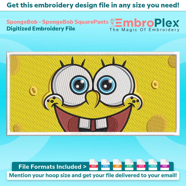 SpongeBob Anime From SpongeBob SquarePants Embroidery Design - Inspire ...
