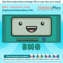 bmo from adventure time embroidery design file