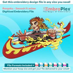 rengoku ft. swoosh embroidery design file