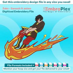 zuko ft. swoosh embroidery design file