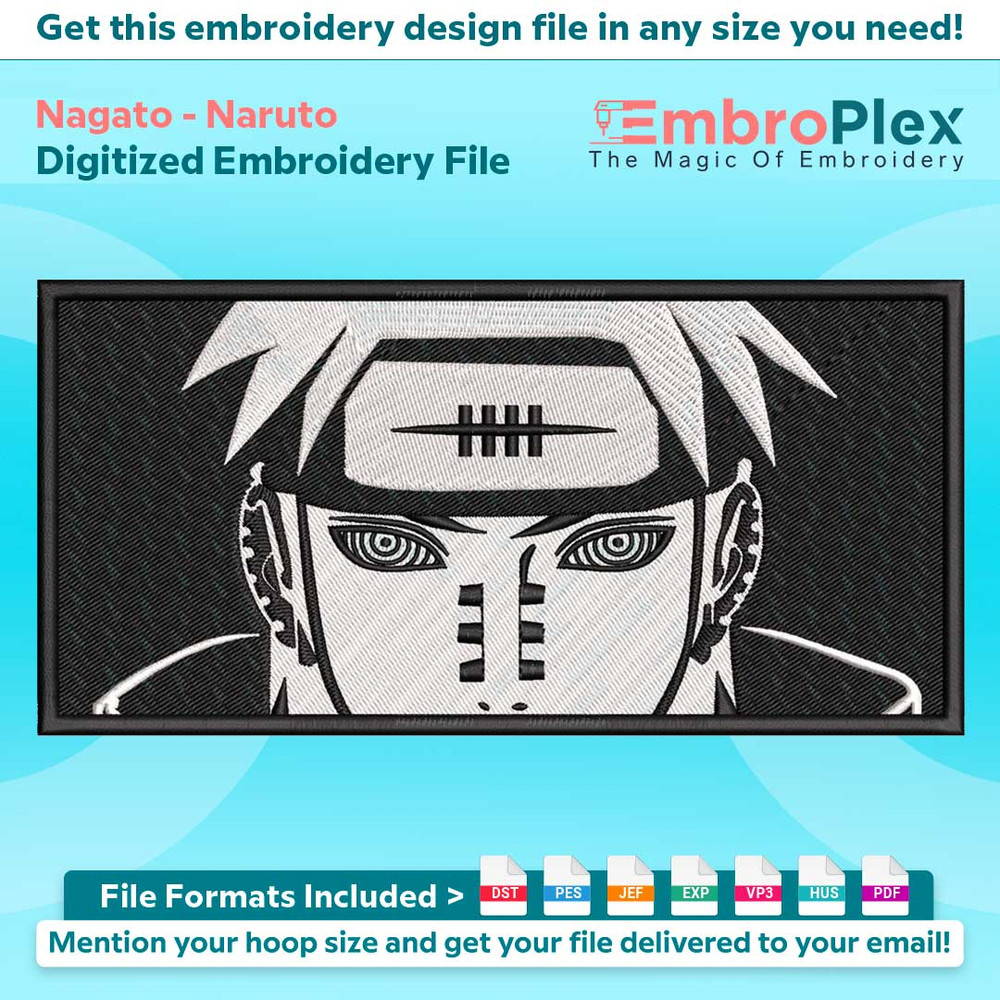 Nagato From Naruto Embroidery Design File