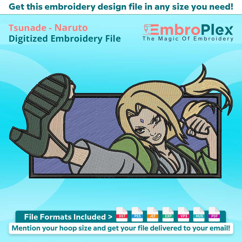 Tsunade Embroidery Design File 0