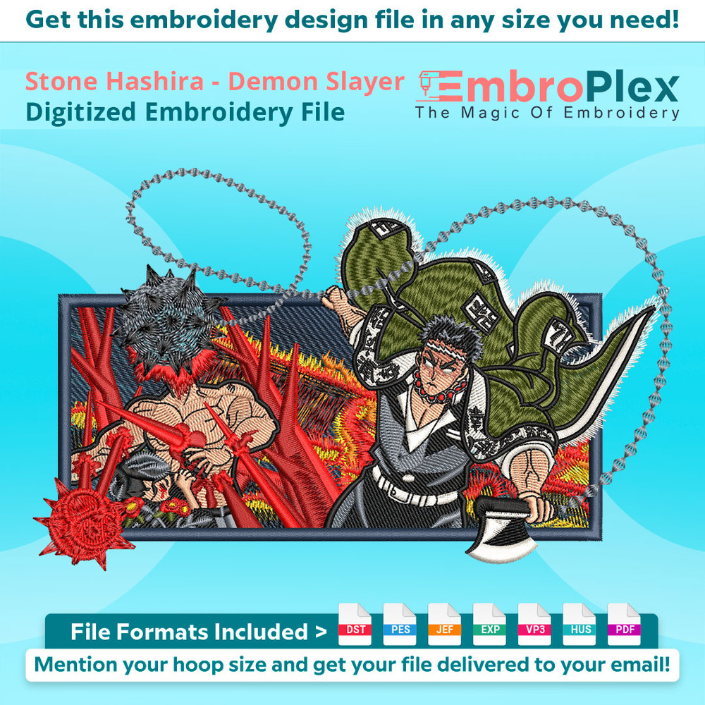 Stone Hashira Embroidery Design File 0