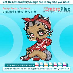 betty boop embroidery design file