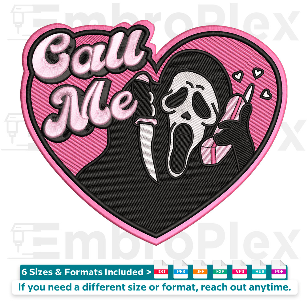 Spooky Halloween Patch Embroidery File Available in all 6 hoop sizes