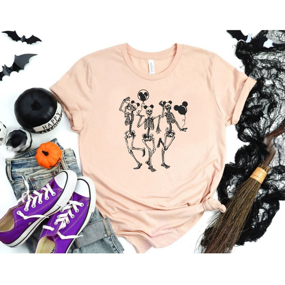 Funny Skeletons Go Theme Park Shirt, Mickey Balloon Shirt,Castle, Family Trip,Disney Skeleton Shirt, Disney World Shirt, Skeleton Mickey, - 2.jpg