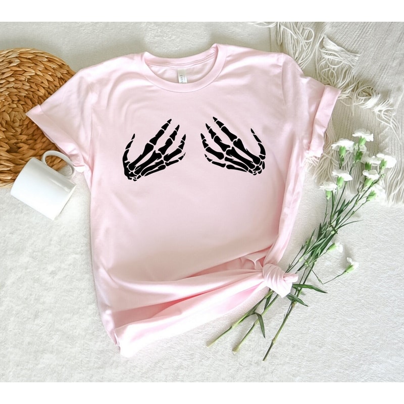 Skeleton Hands On Boobs, Funny Halloween Shirt, Halloween Party, Skeleton Hands T-shirt, Funny Skeleton, Skeleton Tee, Skeleton Boobs Shirt - 4.jpg