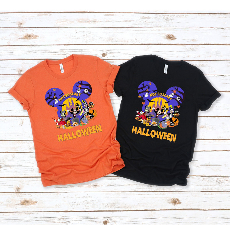 Disney Halloween Shirt, Halloween Mickey Matching Shirt, Disney Not So Scary Shirt, Halloween Family Trip Shirt, Disney Vacation Shirt - 1.jpg