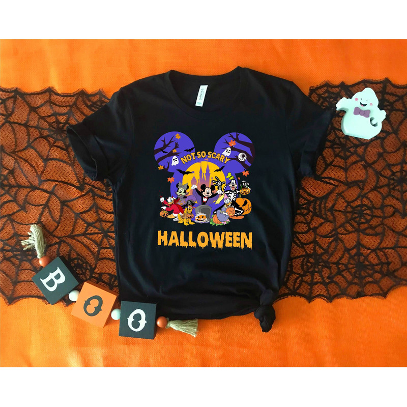 Disney Halloween Shirt, Halloween Mickey Matching Shirt, Disney Not So Scary Shirt, Halloween Family Trip Shirt, Disney Vacation Shirt - 3.jpg