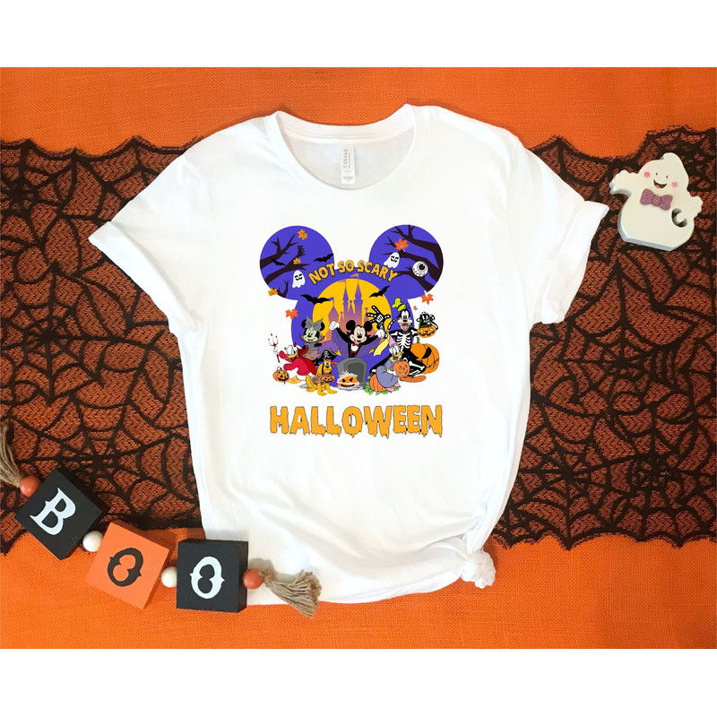 Disney Halloween Shirt, Halloween Mickey Matching Shirt, Disney Not So Scary Shirt, Halloween Family Trip Shirt, Disney Vacation Shirt - 4.jpg