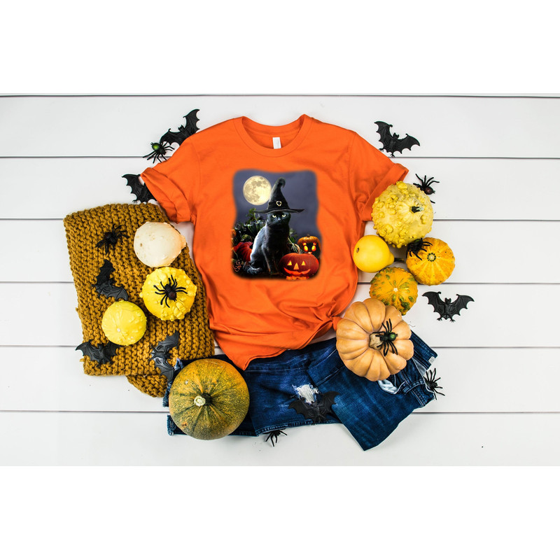 Witch Cat Shirt, Halloween Shirt, Horror Shirt, Halloween Costume, Funny Halloween Gift, Halloween Party Shirt, Spooky Season Tee - 2.jpg