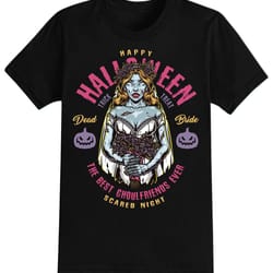best ghoul friend halloween t-shirt for men, women kids 100 cotton black shirt, funny scary t-shirts