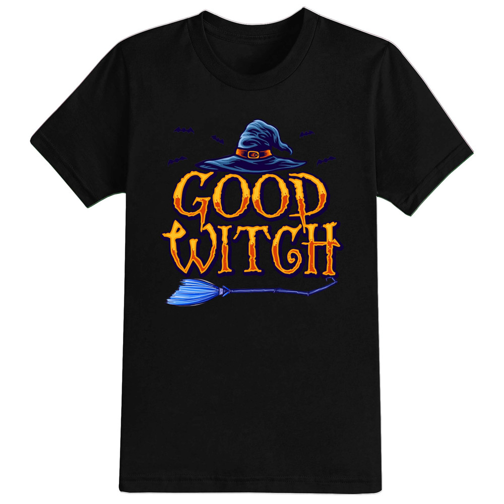 Good Witch Halloween T-Shirt For Men, Women & Kids 100% Cotton Black Shirt, Funny Scary T-Shirts - 1.jpg