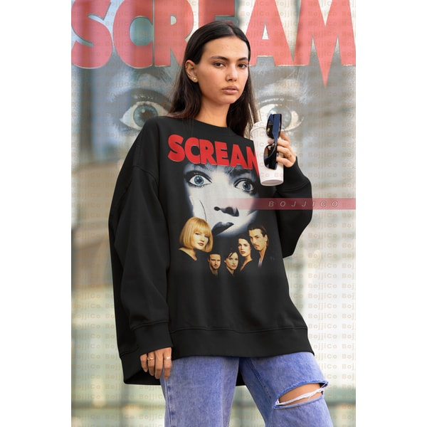 Drew Barrymore SCREAM Sweater, Let's Watch Scary Movie Sweatshirt, Horror Tees, Kill3r Homage Fan T-Shirt Sidney, Stu Matcher Scream Gift - 1.jpg
