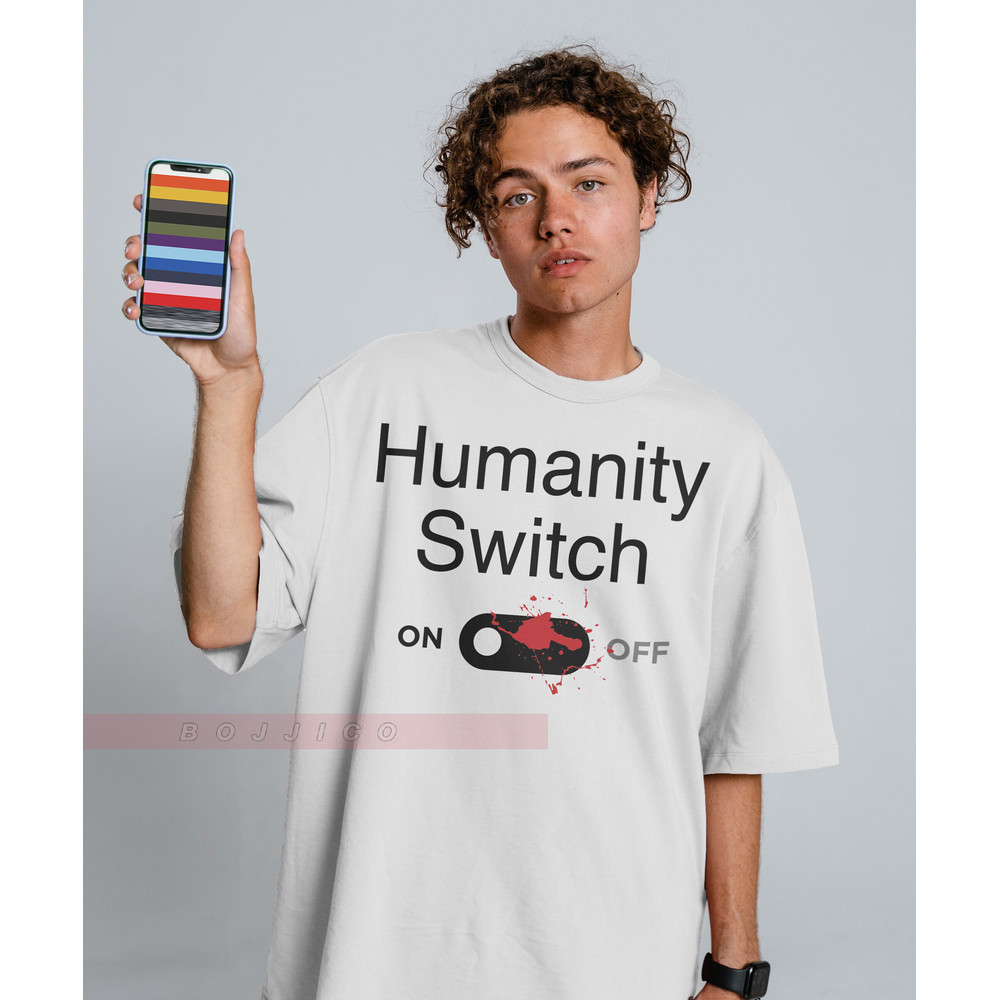 Humanity Switch Unisex Tees, Vampire Diaries shirt Summer womens shirt Vampire shirt Vampire Diaries Distressed ShirtBleached Shirt - 2.jpg