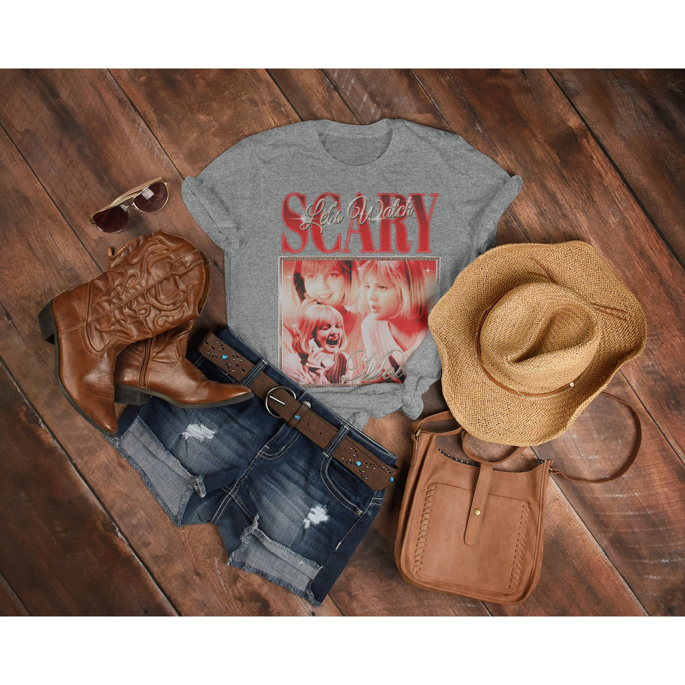 Let's Watch Scary Movie SCREAM Retro Unisex Shirt, Movie Scary Horror  Homage Fan T-Shirt Sidney Actress Actor Stu Matcherr Scream Gift - 5.jpg