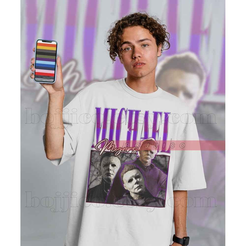 Michael Myers (_Halloween_ franchise) Vintage Shirt Michael Myers Homage Tshirt Jason Voorhees T-Shirt Friday the 13th Horror, Stranger - 2.jpg