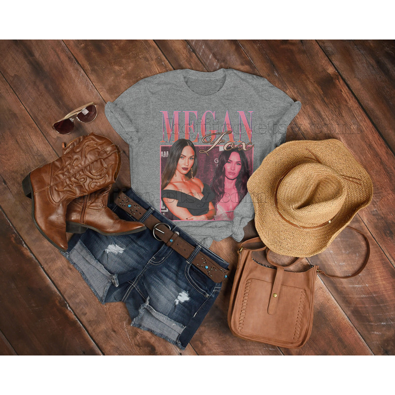 MEGAN FOX Vintage Shirt, Megan Fox Merch Gift, Megan Denise Fox Homage Tshirt, Megan Fox Fan Tees, Megan Fox Actress Model Retro 90s Sweater - 5.jpg