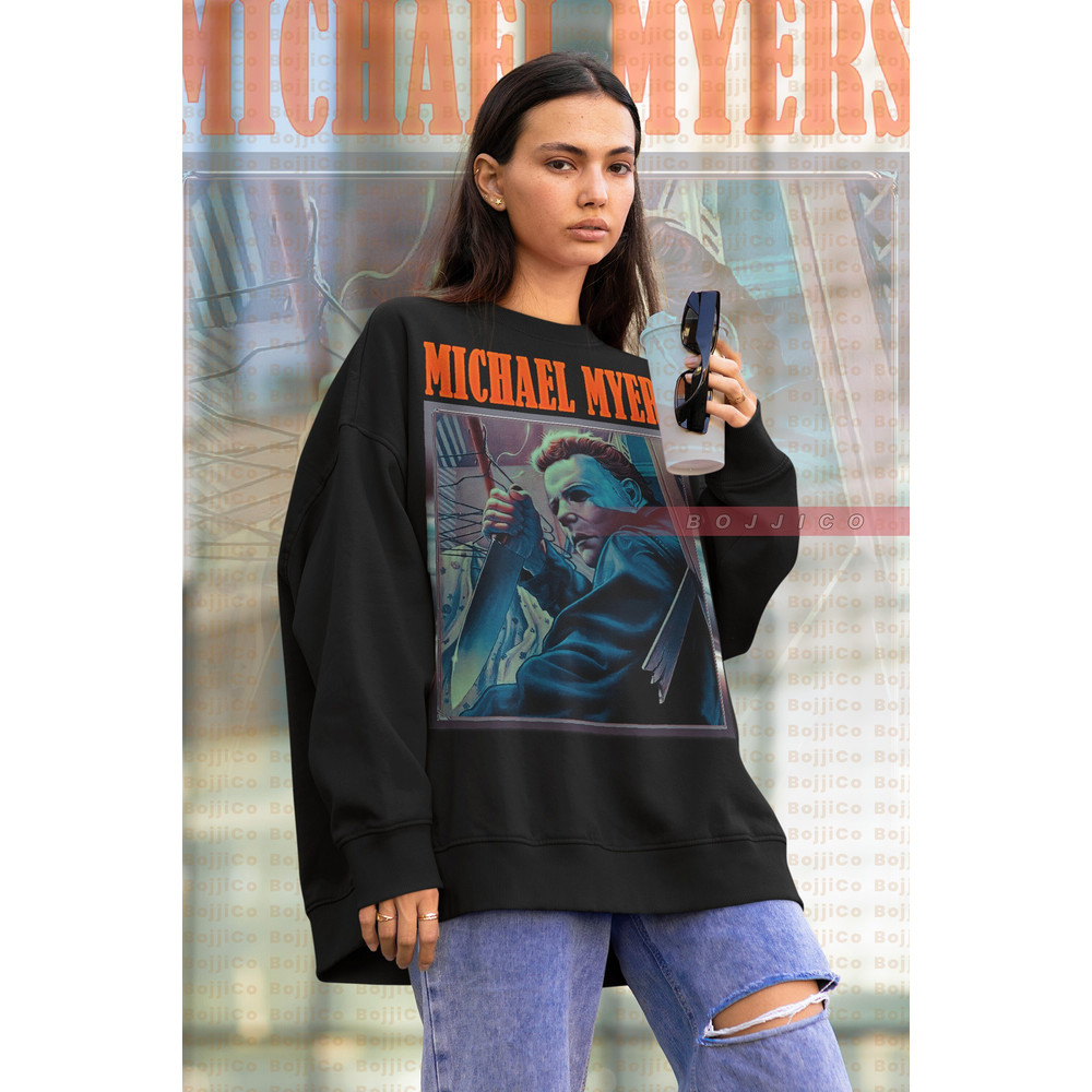 MICHAEL MYERS HALLOWEEN Sweatshirt, Friday the 13th Horror Shirt, Scary Michael Myers Sweater, Movie Michael Myers Retro, Horror Halloween, - 1.jpg