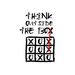 think outside the box svg, back to school svg, the box svg, tic tac toe design, school shirt,