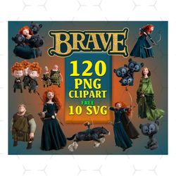 120 brave clipart merida bundle, princess disney clipart, disney brave clipart, merida png, disney brave, arrow png