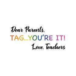 dear parents svg files for silhouette, files for cricut, svg, dxf, eps, png instant download