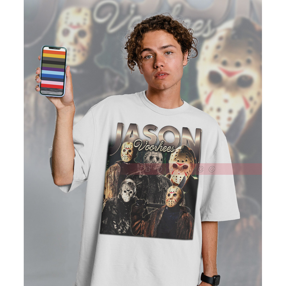 RETRO JASON VOORHEES shirt, Scary Jason Voorhees T-Shirt Friday the 13th Horror Movie Michael Myers Vintage Homage, Horror Hallowen Shirt - 2.jpg