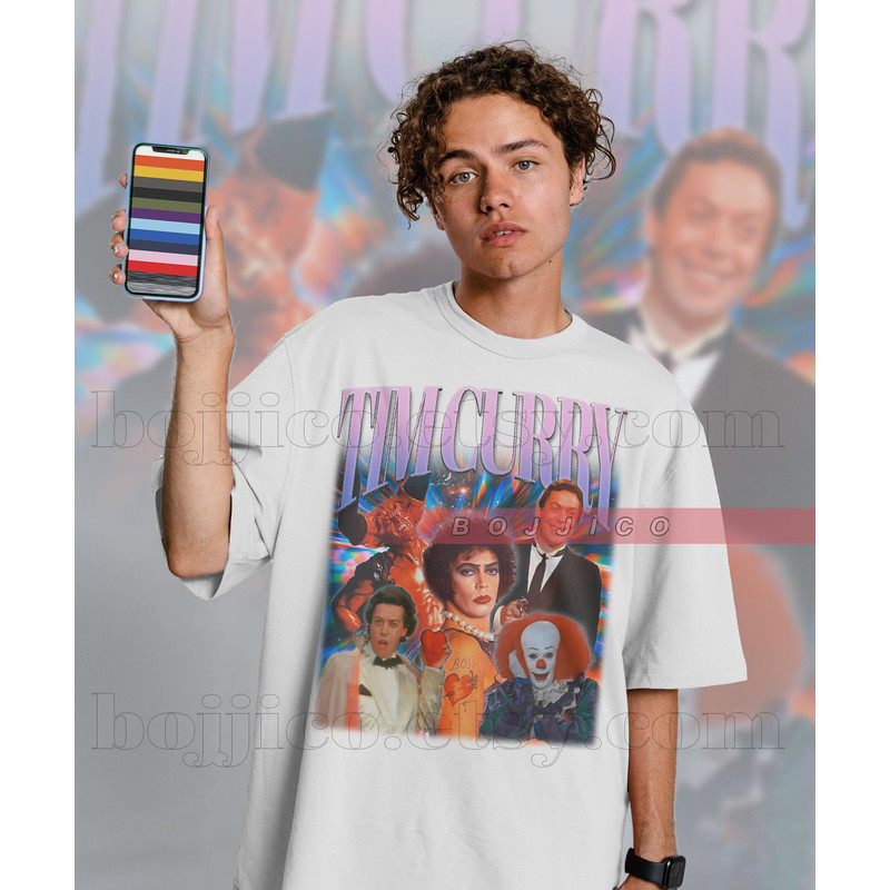 RETRO TIM CURRY Shirt, Tim Curry Vintage Shirt Tim Curry Homage, Tim Curry Fan Tees Tim Curry Retro 90s Sweater Tim Curry Merch Gift - 2.jpg