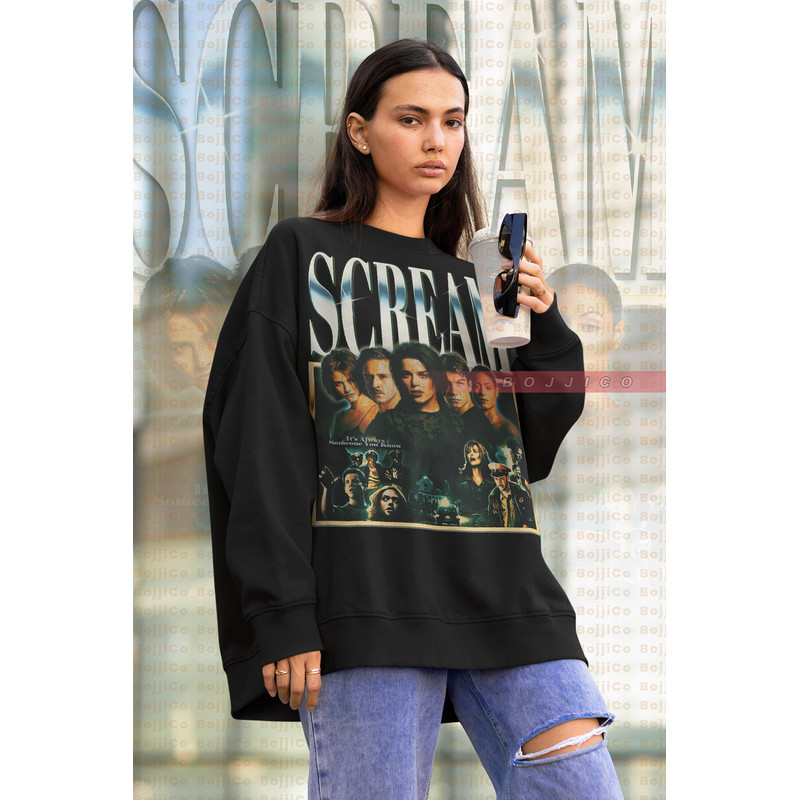 SCREAM Sweater, Let's Watch Scary Movie Sweatshirt, Horror Tees, Kill3r Homage Fan T-Shirt Sidney, Stu Matcher Scream Gift, Freddy Krueger, - 1.jpg