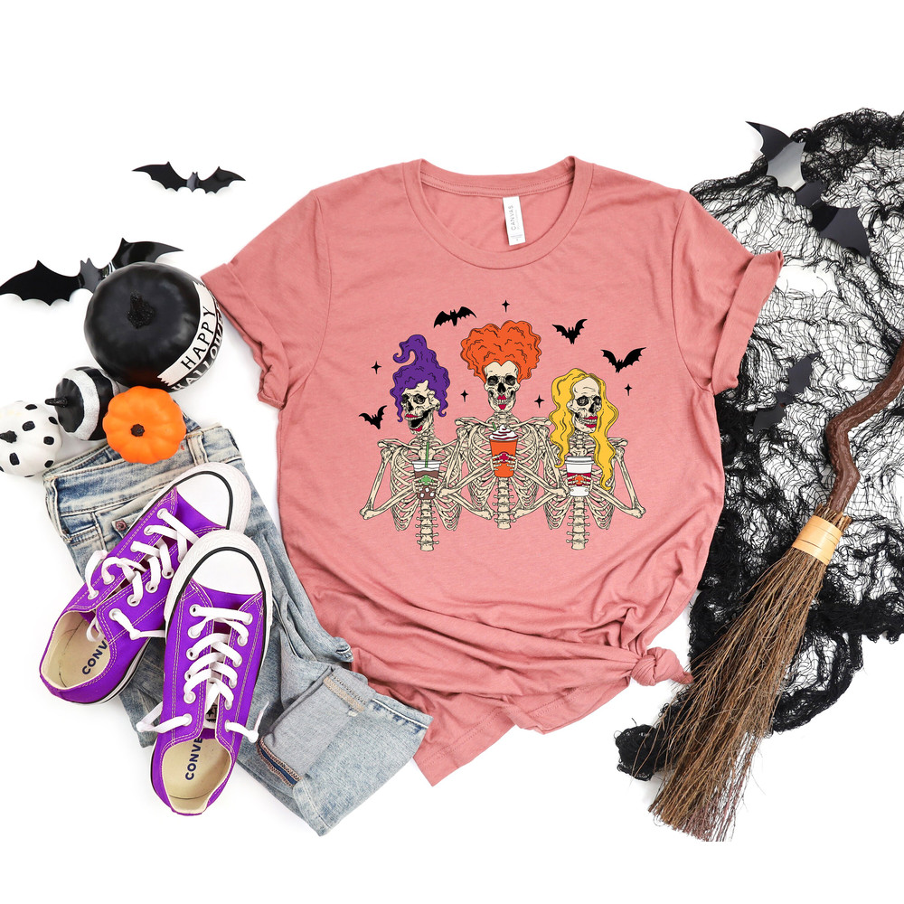 3 Witch Skeletons Shirt,Halloween Trick-Or-Treat,Coffee,Dancing Skeleton Shirt,Funny Halloween Shirt,Toddler Halloween Shirt,Pumpkin Spice - 2.jpg
