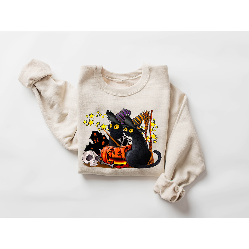 Cat halloween sweatshirt, ghost cat shirt, Halloween Sweater, Halloween Cat Shirt, Cat Lover Shirt, Black Cat Shirt, Spooky Season - 3.jpg