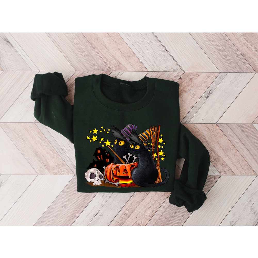 Cat halloween sweatshirt, ghost cat shirt, Halloween Sweater, Halloween Cat Shirt, Cat Lover Shirt, Black Cat Shirt, Spooky Season - 4.jpg