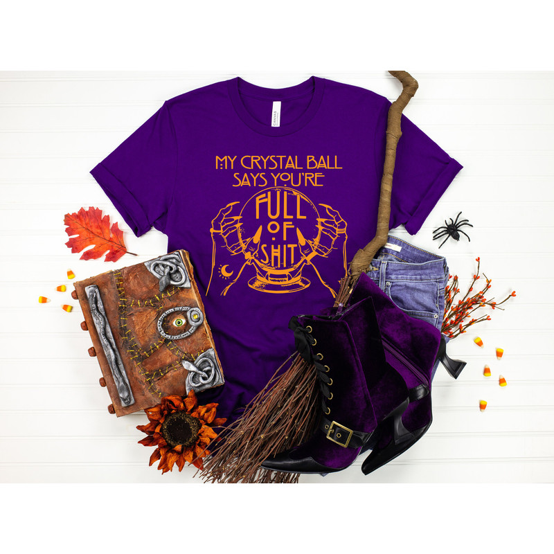 Fortune Teller Shirt,Crystal Ball Shirt,Full Of Shit Shirt,Halloween Shirt,Mystical Hand Shirt,Witch Shirt, Goth Shirt,Halloween gift Shirt - 3.jpg