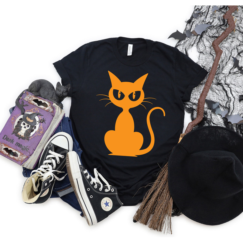 Halloween Black cat Shirt,Halloween Party,Halloween 2022 Shirt,Skeleton T, Halloween Outfits,Halloween Funny Shirt,Family Matching Shirts - 1.jpg