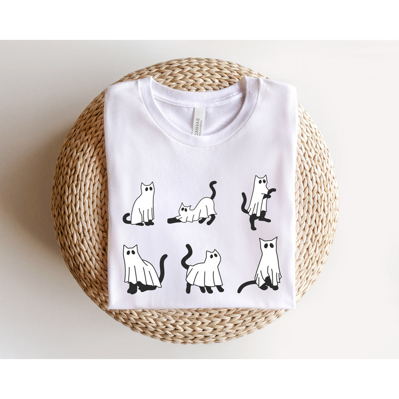Halloween Sweatshirt,Cat Sweatshirt,Ghost Shirt,Halloween Sweater,Cool Halloween Cat Shirt,Cat Lover Tshirt,Black Cat Shirt,2023 Spooky Seas - 3.jpg