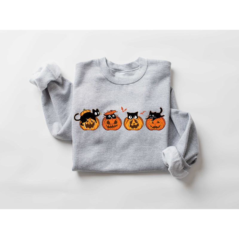 Halloween Sweatshirt,Cat Sweatshirt,Ghost Shirt,Halloween Sweater,Cool Halloween Cat Shirt,Cat Lover Tshirt,Black Cat Shirt,2023 Spooky Seas - 3.jpg